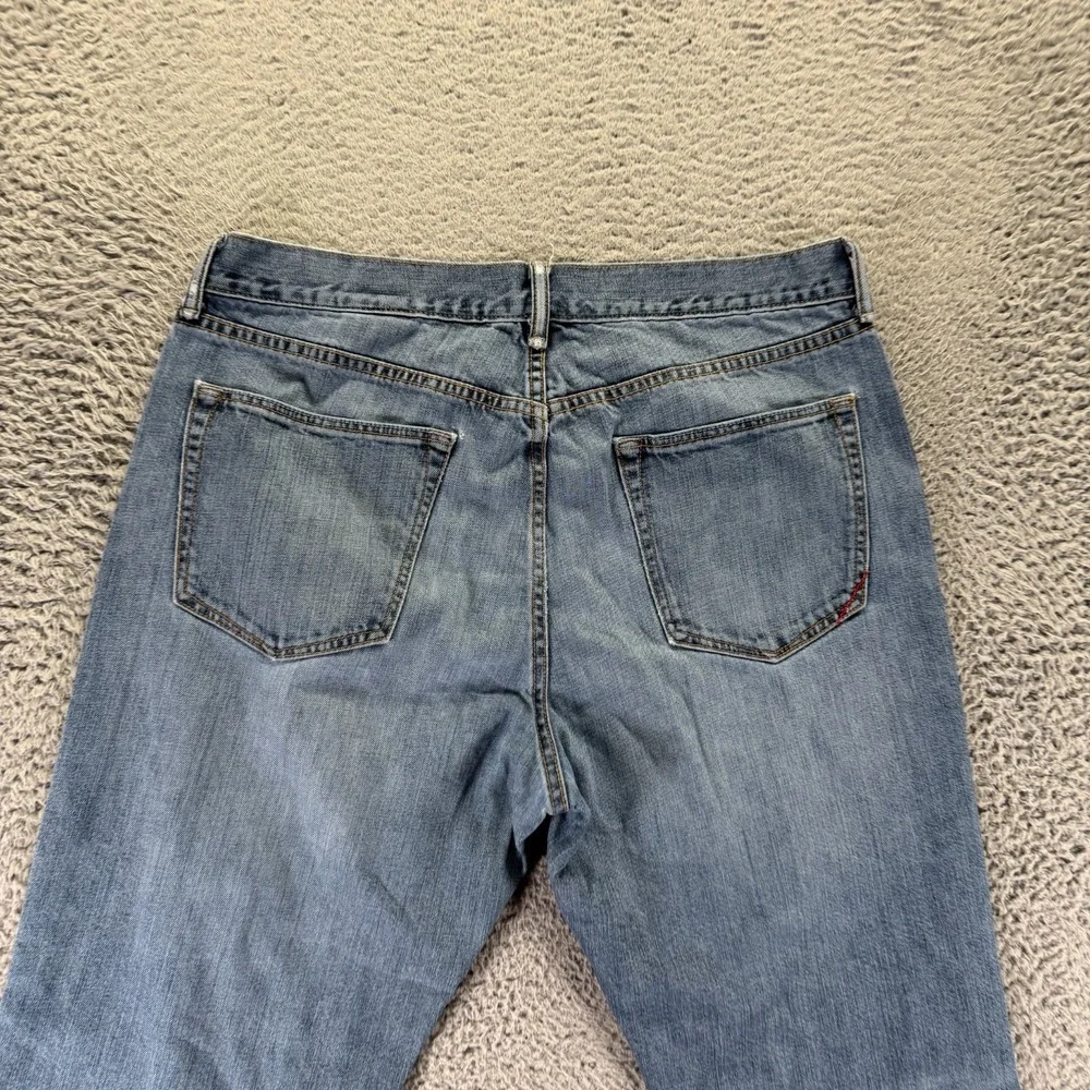 Banana Republic Jeans Mens 36x26 Blue Cotton Denim Straight Leg Workwear Faded